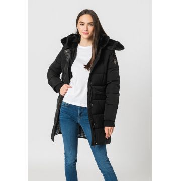 Geaca parka cu vatelina - model matlasat si gluga detasabila Bettino Geaca parka cu vatelina - model matlasat si gluga detasabila Bettino