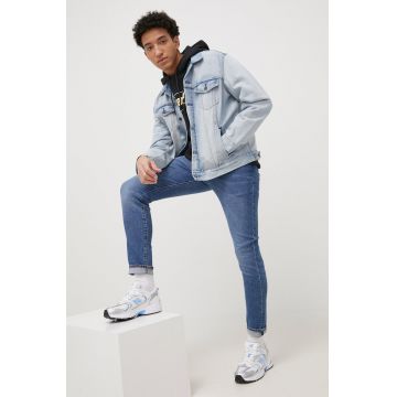 Levi's geacă din denim bărbați, de tranziție 72334.0599-LightIndig