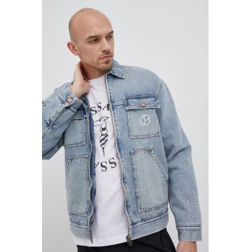 Pepe Jeans geaca jeans Young Utility barbati, de tranzitie