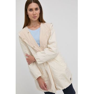 Weekend Max Mara parka reversibilă culoarea bej, de tranzitie