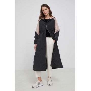 Woolrich geaca femei, culoarea negru, de tranzitie