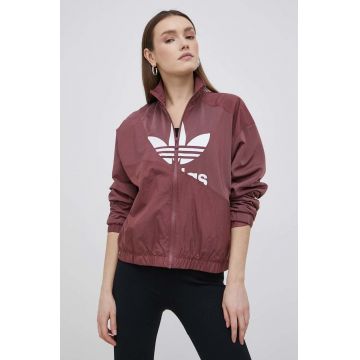 adidas Originals geacă Adicolor HC7053 femei, culoarea violet, de tranziție HC7053-QUICRI