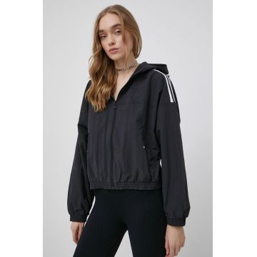 adidas Originals geacă Adicolor HC2022 femei, culoarea negru, de tranziție HC2022-BLACK