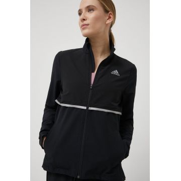 adidas Performance jachetă de alergare GU3834 culoarea negru, de tranzitie