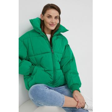 Answear Lab geaca femei, culoarea verde, de iarna