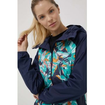 Columbia geaca de ploaie Ulica Jacket femei, culoarea albastru marin, de tranzitie