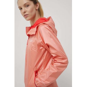 Columbia geacă de ploaie Ulica Jacket femei, culoarea portocaliu, de tranzitie 1718001-031