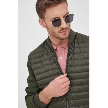 Hetrego geaca bomber barbati, culoarea verde, de tranzitie