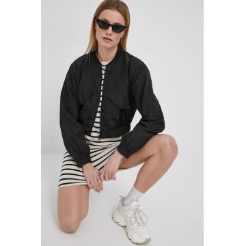 JDY geaca bomber femei, culoarea negru, de tranzitie JDY geaca bomber femei, culoarea negru, de tranzitie