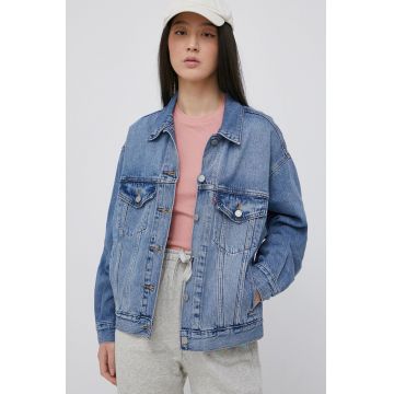 Levi's geacă din denim femei, de tranziție, oversize A1743.0004-MedIndigoW