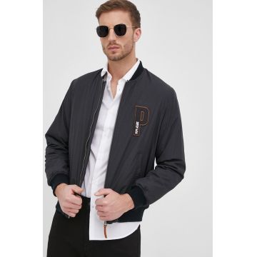 Pepe Jeans geaca bomber Luther barbati, culoarea negru, de iarna