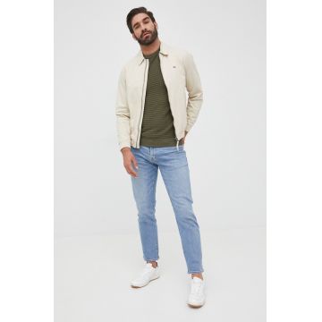 Pepe Jeans geaca Lex barbati, culoarea bej, de tranzitie