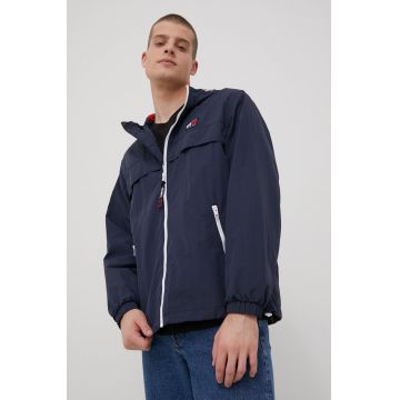 Tommy Jeans geaca barbati, culoarea albastru marin, de tranzitie