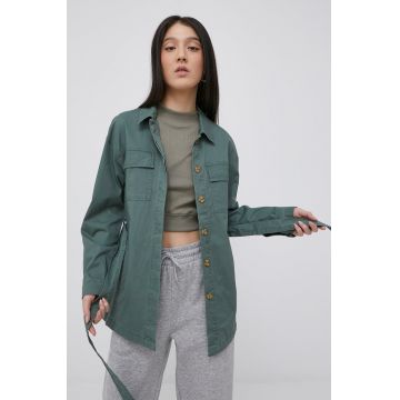 Vero Moda geaca femei, culoarea verde, de tranzitie