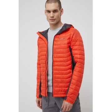 Columbia geaca sport Powder Pass culoarea portocaliu, de tranzitie