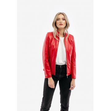 Jacheta slim fit de piele Mirela Jacheta slim fit de piele Mirela