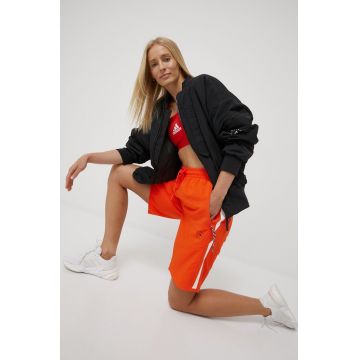 adidas by Stella McCartney windbreaker H59969 culoarea negru, de tranzitie, oversize