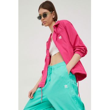 adidas Originals geaca Always Original HG1237 femei, culoarea roz, de tranzitie, oversize