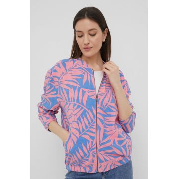Billabong geaca femei, culoarea roz, de tranzitie
