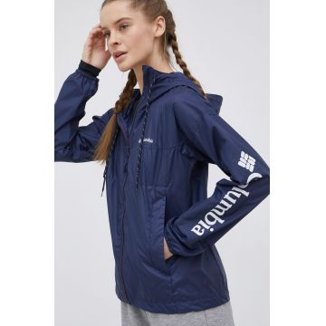 Columbia windbreaker culoarea albastru marin, de tranzitie