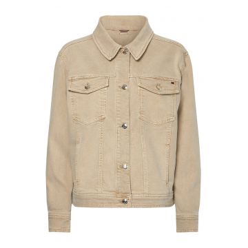 Jacheta lejera din denim cu buzunare cu clapa