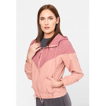 Jacheta colorblock pentru fitness Breeze