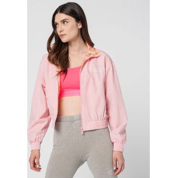 Jacheta crop cu gluga pentru fitness