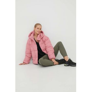 Outhorn geaca femei, culoarea roz, de iarna, oversize Outhorn geaca femei, culoarea roz, de iarna, oversize