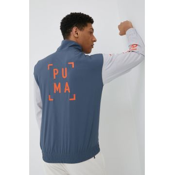 Puma jacheta de antrenament culoarea gri, de tranzitie