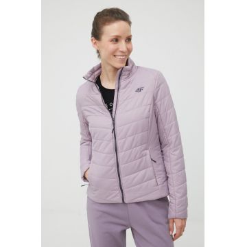 4F geaca sport culoarea violet, de tranzitie