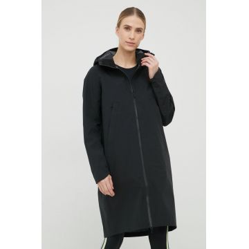 4F jacheta de exterior culoarea negru, de tranzitie, oversize