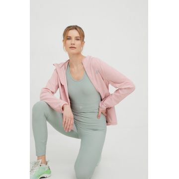 adidas Performance jachetă de alergare Run Fast culoarea roz, de tranzitie