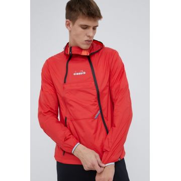 Diadora windbreaker Be One culoarea rosu, de tranzitie