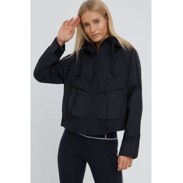 G-Star Raw geaca femei, culoarea negru, de tranzitie, oversize