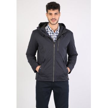 Geaca slim fit cu gluga