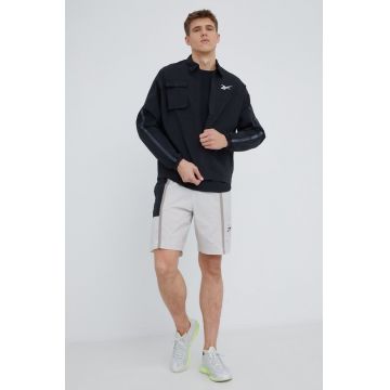 Reebok jacheta de antrenament Meet You There culoarea negru, de tranzitie, oversize