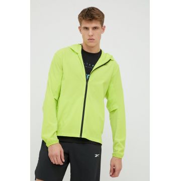 Reebok jacheta de antrenament United By Fitness Speed culoarea verde, de tranzitie