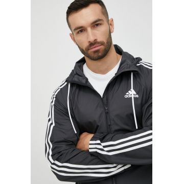 adidas Performance windbreaker culoarea negru, de tranzitie