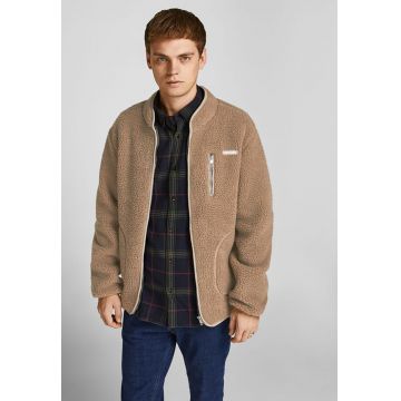 Jack & Jones - Jacheta cu fermoar si blana sherpa