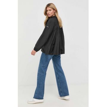 Max Mara Leisure geaca femei, culoarea negru, de tranzitie