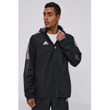 Adidas Performance Geacă GH4466 bărbați, culoarea negru, de tranzitie