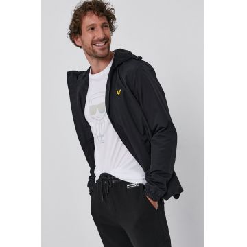 Lyle & Scott Geacă bărbați, culoarea negru, de tranzitie