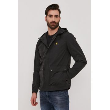 Lyle & Scott Geacă bărbați, culoarea negru, de tranzitie