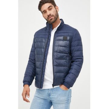 BOSS geaca BOSS CASUAL barbati, culoarea albastru marin, de tranzitie