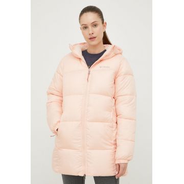 geacă Columbia Puffect Mid Hooded Jacket Pink 1864791 1864791-010