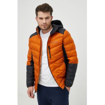 Columbia geacă sport Labyrinth Loop Hooded Jacket culoarea portocaliu, de iarnă 1957343