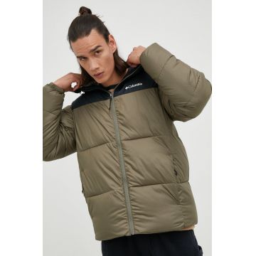 Columbia geacă Puffect Hooded Jacket bărbați, culoarea verde, de iarnă 2008413