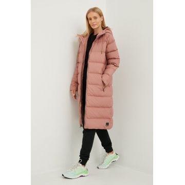 Jack Wolfskin geaca de puf femei, culoarea roz, de iarna