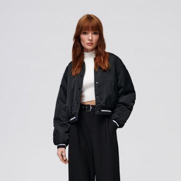 Sinsay - Geacă bomber oversized - Negru