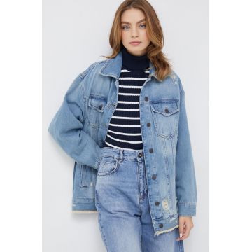 Sisley geaca jeans femei, de tranzitie